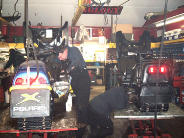 Pre-season snowmobile servicing