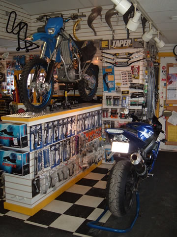 TM Racing and R1 on display in the showroom